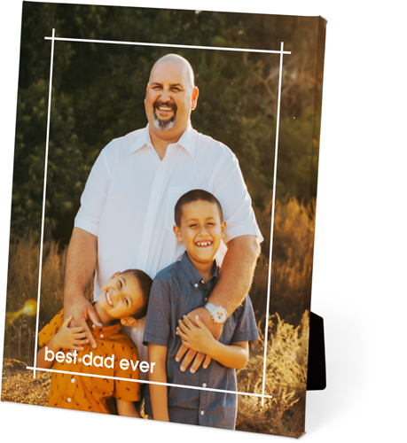 Simple Modern Border Easel Back Canvas, 8x10, No Frame, Easel Back Canvas, White, white