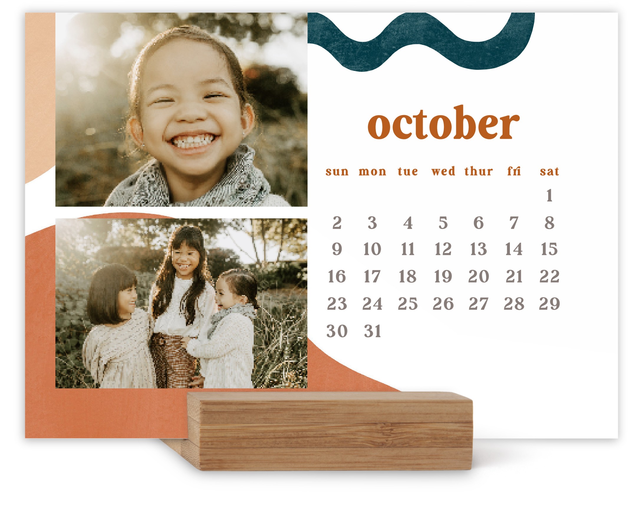 Everyday Boho Easel Calendar, Square Corners, Multicolor