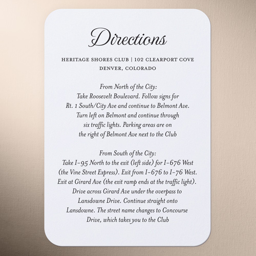 Basic Union Wedding Enclosure Card, White, Pearl Shimmer Cardstock, Rounded