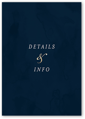 Gentle Texture Wedding Enclosure Card, Blue, Matte, Pearl Shimmer Cardstock, Square, Navy