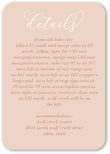 Brilliant Overlay Wedding Enclosure Card, Beige, Matte, Signature Smooth Cardstock, Rounded, Pueblo