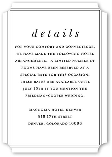 Layered Photos Wedding Enclosure Card, Grey, Pearl Shimmer Cardstock, Ticket