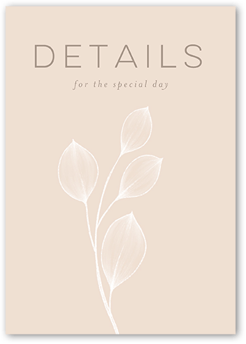 Novel Matrimony Wedding Enclosure Card, Beige, Matte, Signature Smooth Cardstock, Square, Adobe Blush
