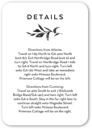 Evening Flower Wedding Enclosure Card, Grey, Pearl Shimmer Cardstock, Rounded, Iron