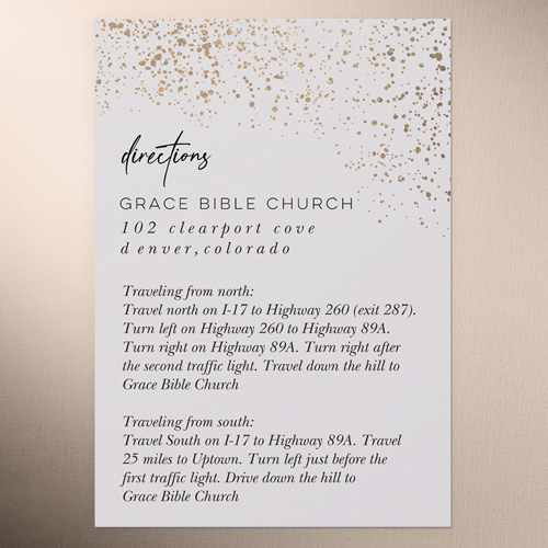 Sparks Fly Wedding Enclosure Card, White, Matte, Signature Smooth Cardstock, Square, Antique White