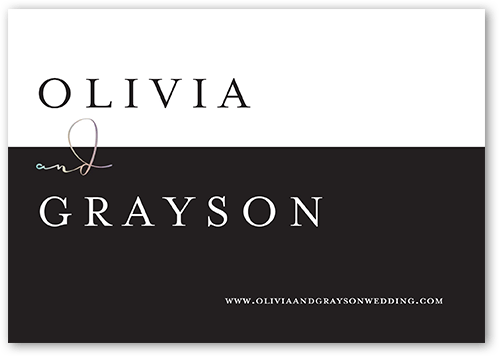 Dazzling Duet Wedding Enclosure Card, Grey, Matte, Signature Smooth Cardstock, Square, Silver