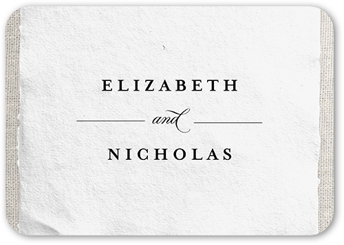 Patterned Paper Wedding Enclosure Card, Beige, Matte, Signature Smooth Cardstock, Rounded, Cream