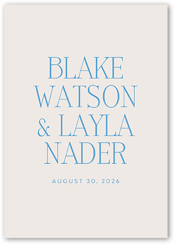 Majestic Marriage Wedding Enclosure Card, Blue, Matte, 100% Recycled Cardstock , Square
