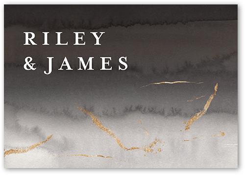 Weathered Wash Wedding Enclosure Card, Gray, Matte, 100% Recycled Cardstock , Square, Gray