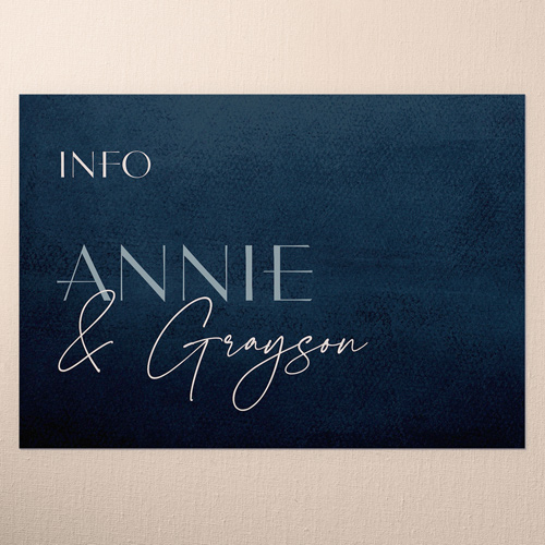 Modern Grace Wedding Enclosure Card, Blue, Matte, Pearl Shimmer Cardstock, Square