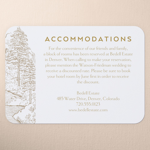 Alpine Affection Wedding Enclosure Card, Brown, Write Your Own Greeting, Matte, Signature Smooth Cardstock, Rounded