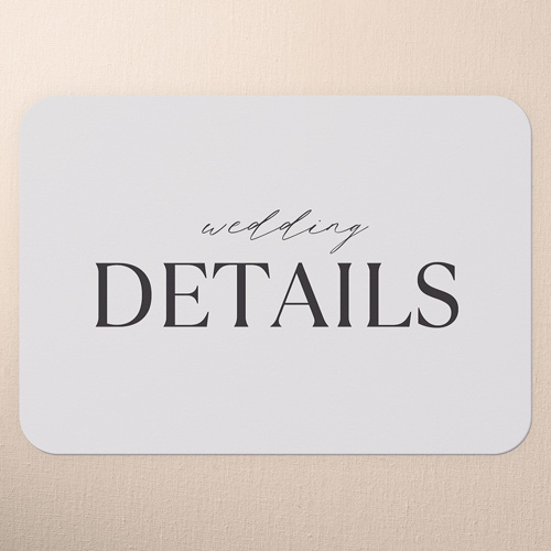 Official Headlines Wedding Enclosure Card, Beige, Signature Smooth Cardstock, Rounded