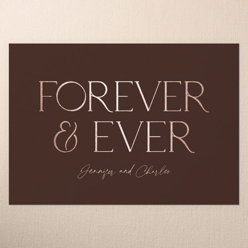 Romantic Gleam Wedding Enclosure Card, Rose Gold Foil, Red, Matte, Signature Smooth Cardstock, Square