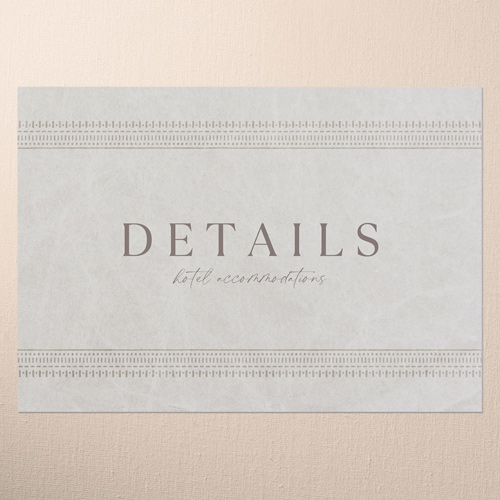 Baroque Border Wedding Enclosure Card, Brown, Write Your Own Greeting, Matte, Signature Smooth Cardstock, Square