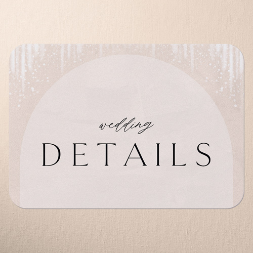 Shimmering Serenity Wedding Enclosure Card, Beige, Pearl Shimmer Cardstock, Rounded