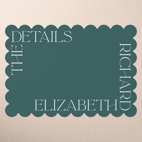 All Around Wedding Enclosure Card, Green, Pearl Shimmer Cardstock, Scallop