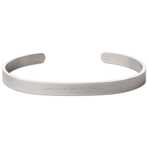 Make Your Own Statement Engraved Cuff, Silver