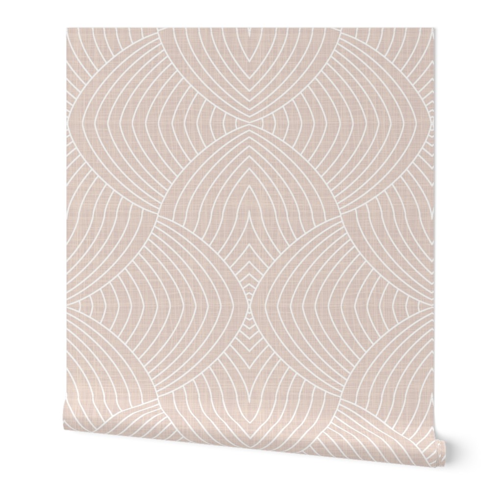 Eileen - Pale Pink Wallpaper, 2'x3', Prepasted Removable Smooth, Pink