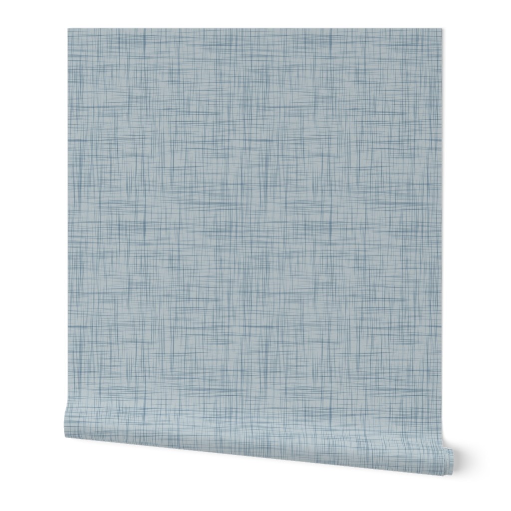 Linen Texture - Blue Grey Wallpaper, 2'x3', Prepasted Removable Smooth, Blue