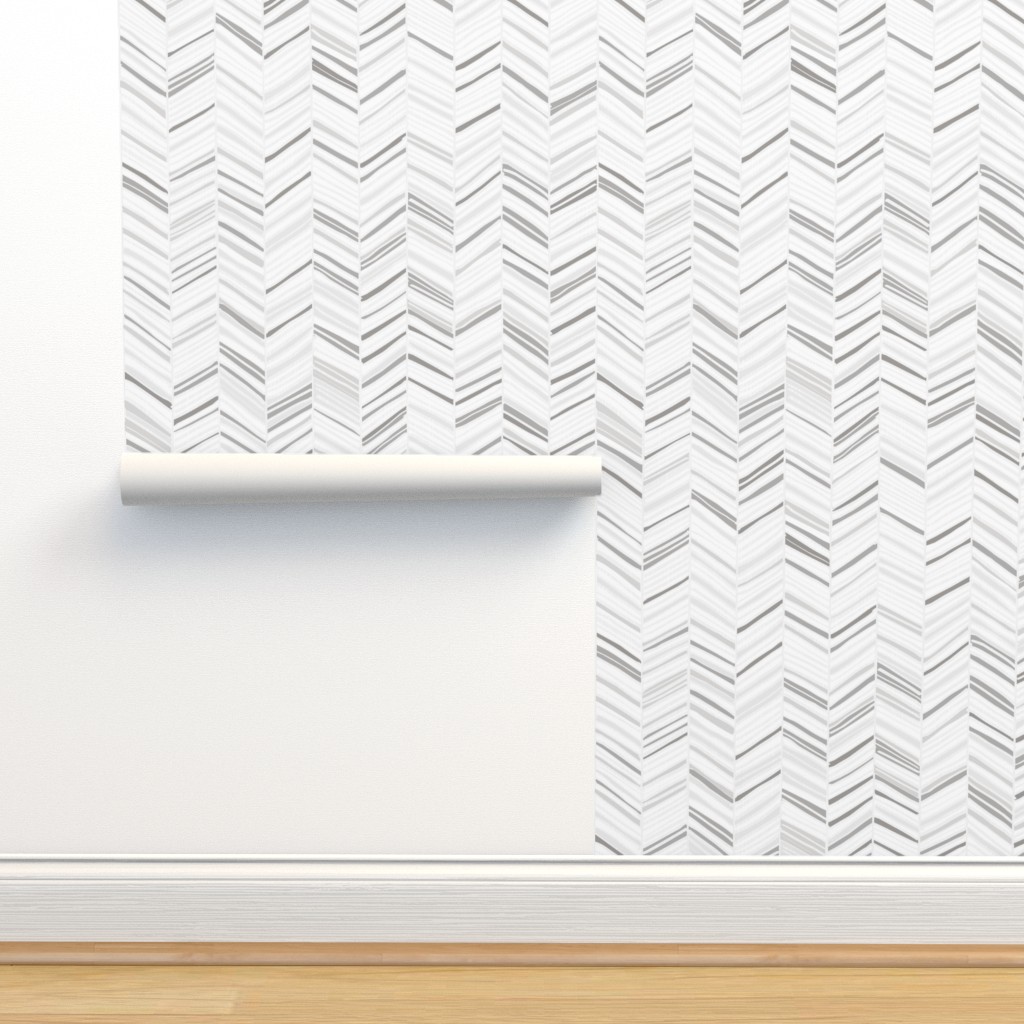 Herringbone Hues - Gray Wallpaper | Shutterfly