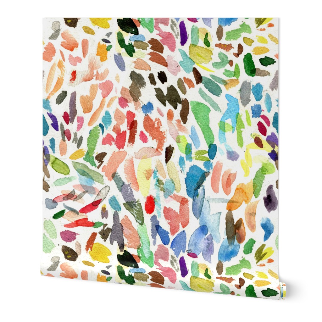 Test Strokes - Multi Wallpaper, 2'x9', Prepasted Removable Smooth, Multicolor