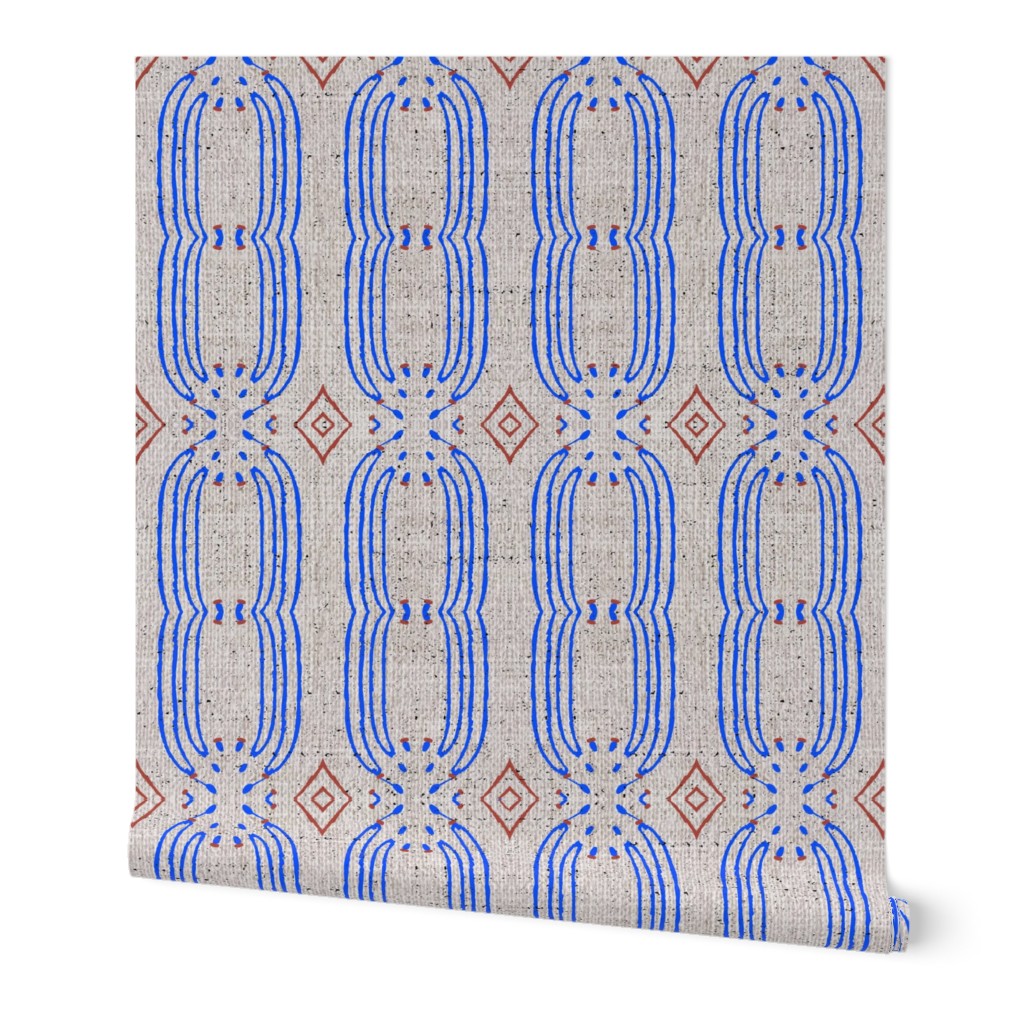 French Linen Loop - Blue Wallpaper | Shutterfly