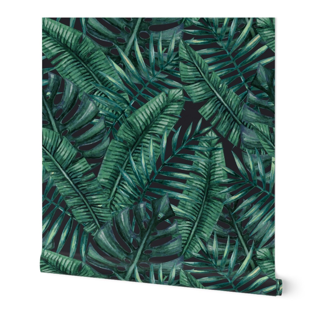Tropic of Cancer - Green Wallpaper, 2'x12', Prepasted Removable Smooth, Green