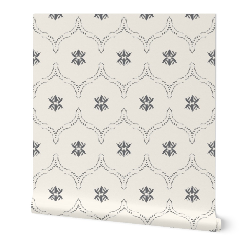 Jasmin Wildflower Deco Wallpaper, 2'x9', Prepasted Removable Smooth, Beige