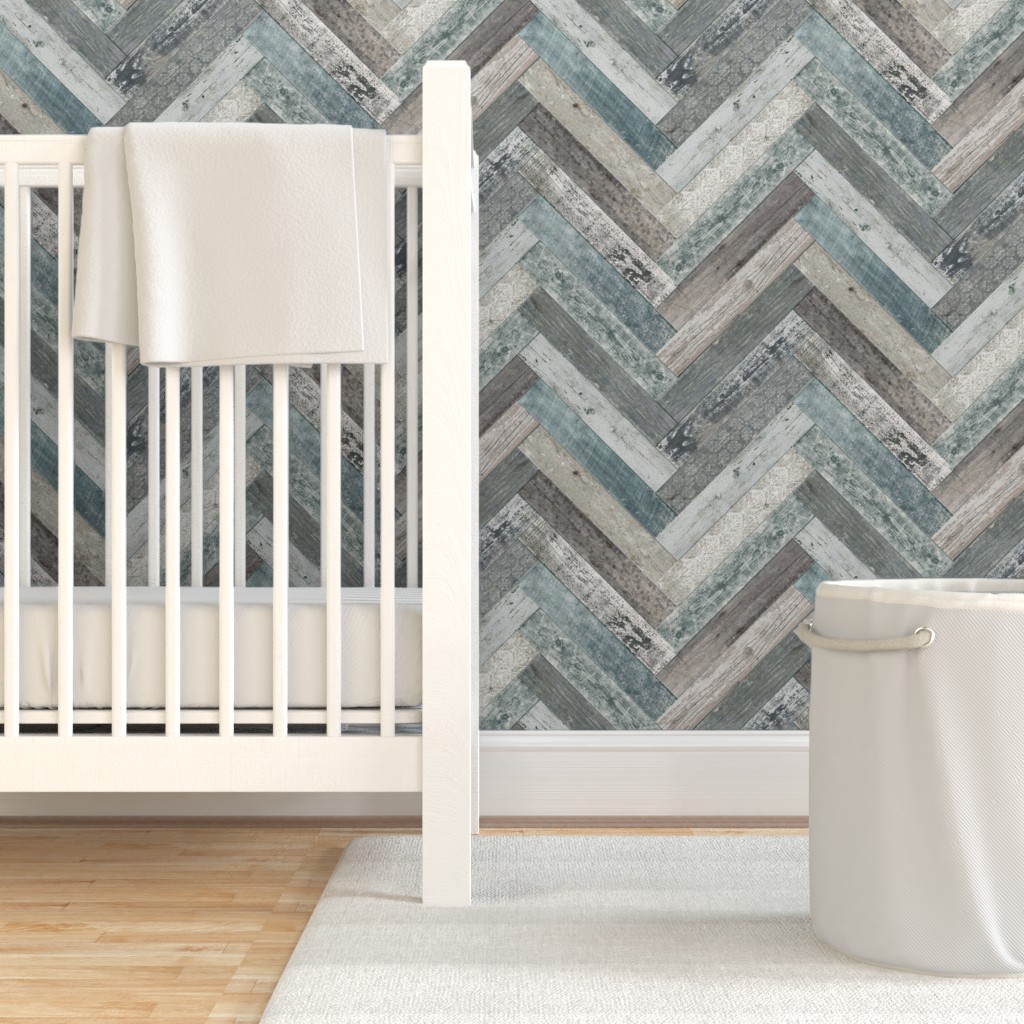 Wood Chevron Tiles Wallpaper | Shutterfly
