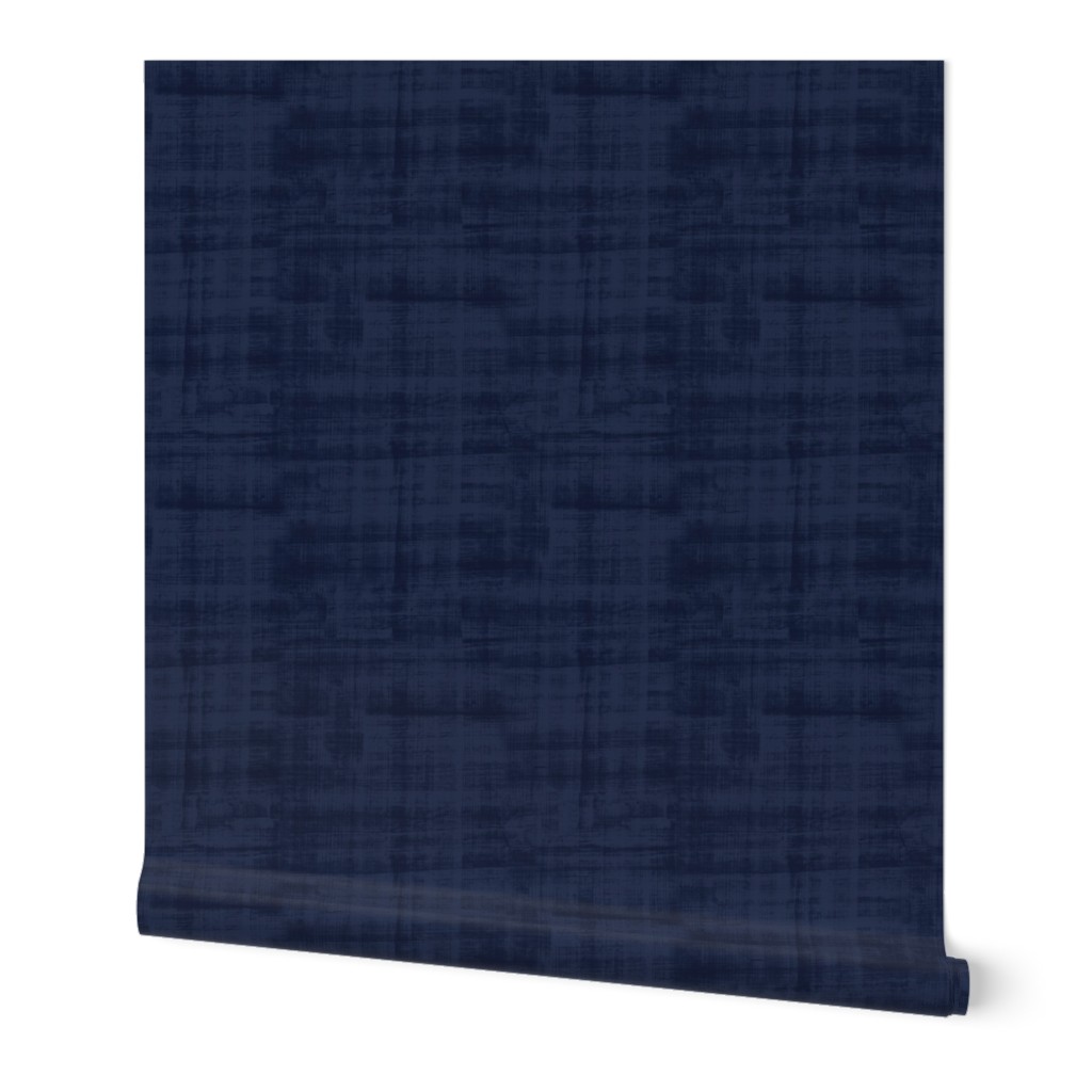 Texture - Dark Blue Wallpaper, 2'x9', Prepasted Removable Smooth, Blue