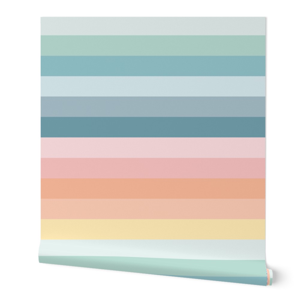 Rainbow Dreams - Multi Wallpaper, 2'x9', Prepasted Removable Smooth, Multicolor