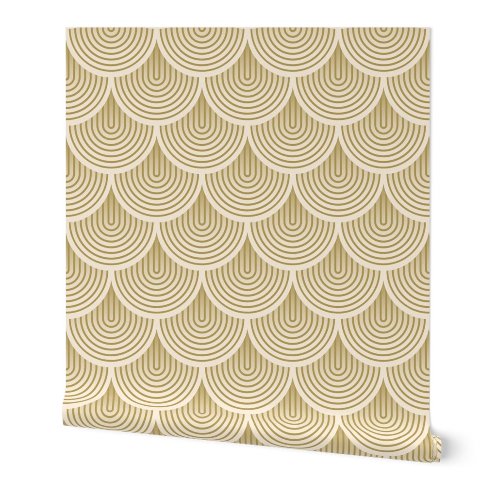 Modern Geometric - Neutral Wallpaper, 2'x12', Prepasted Removable Smooth, Yellow