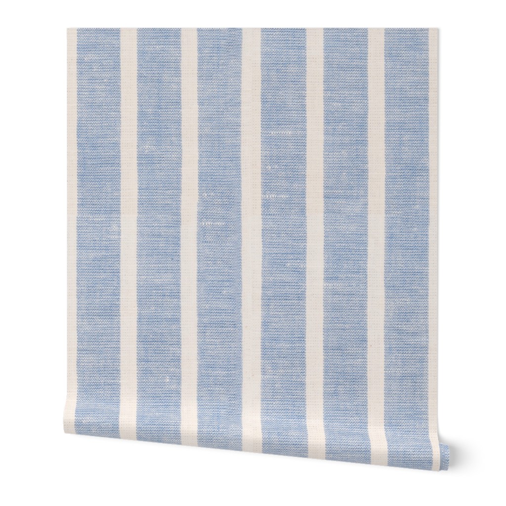 Linen Towel Vertical Wallpaper, 2'x9', Prepasted Removable Smooth, Blue