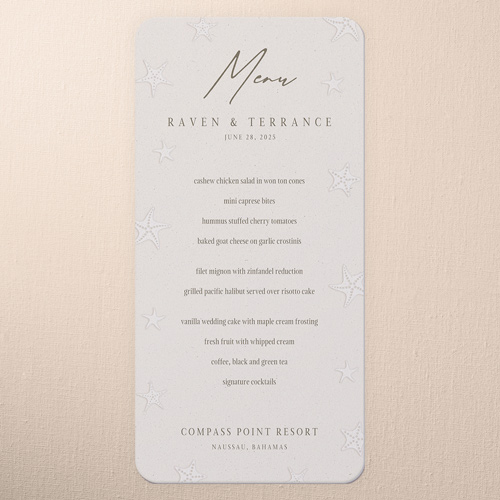 Regional Icons Wedding Menu, Pink, 4x8 Menu, Matte, Signature Smooth Cardstock, Rounded, Blush Pink