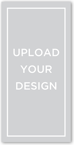 Upload Your Own Design Wedding Program, White, 4x8 Flat Program, Pearl Shimmer Cardstock, Square