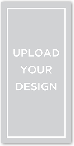 Upload Your Own Design Wedding Program, White, 4x8 Flat Program, 100% Recycled Cardstock , Square