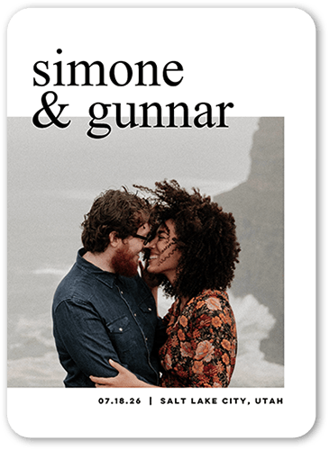 Modern Milestone Wedding Menu, White, 5x7 Flat Menu, 100% Recycled Cardstock , Rounded, White