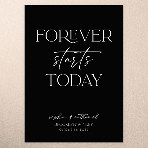 Soothing Showcase Wedding Menu, Black, 5x7 Flat Menu, Write Your Own Greeting, 100% Recycled Cardstock , Square, Black