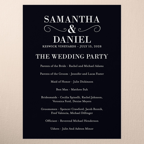 Never Ending Devotion Wedding Program, Black, 6x8, Matte, Signature Smooth Cardstock, Square, Black