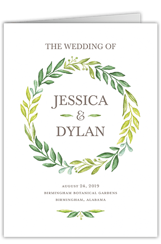 Gleeful Garden 6x8 Wedding Program By Stacy Claire Boyd Shutterfly