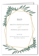 Square Wedding Programs Fonts And Colors Easily Personalized