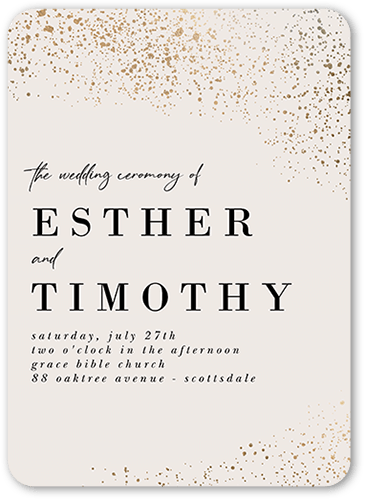 Sparks Fly Wedding Program, White, 5x7, Matte, Folded Smooth Cardstock, Rounded, Antique White