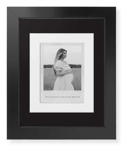 Simple Photo Frame Framed Print, Black, Contemporary, White, Black, Single piece, 8x10, White, white