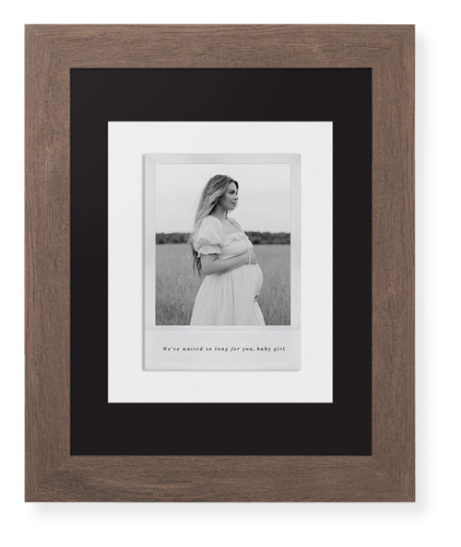 Simple Photo Frame Framed Print, Walnut, Contemporary, Black, Black, Single piece, 8x10, White
