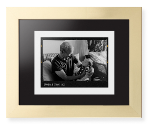 Film Frame Framed Print, Matte Gold, Contemporary, None, Black, Single piece, 8x10, White, white