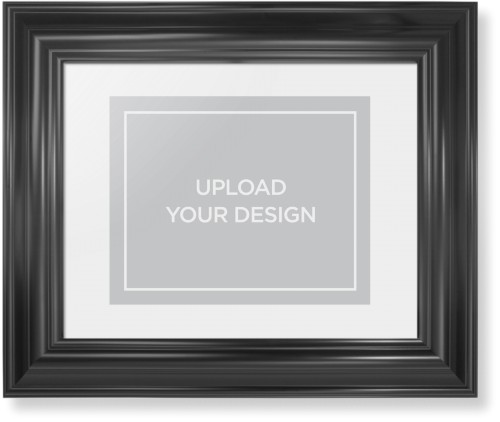 Upload Your Own Design Framed Print, Black, Classic, None, White, Single piece, 8x10, Multicolor