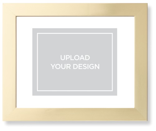 Upload Your Own Design Framed Print, Matte Gold, Contemporary, White, White, Single piece, 8x10, Multicolor, multi