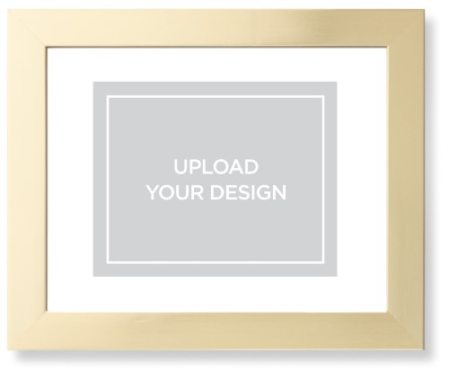 Upload Your Own Design Framed Print, Matte Gold, Contemporary, White, White, Single piece, 8x10, Multicolor