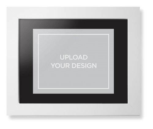Upload Your Own Design Framed Print, White, Contemporary, White, Black, Single piece, 8x10, Multicolor