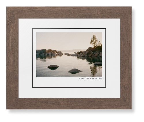 Modern Gallery Framed Print, Walnut, Contemporary, Black, White, Single piece, 8x10, White, white